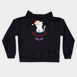 Christmas With My Cat Good enough Kids Hoodie